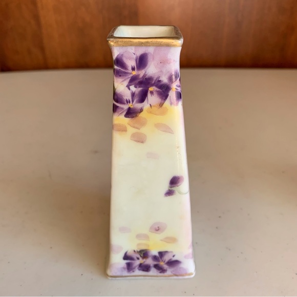 Antique Nippon Hand Painted Dresser Set Hat Pin Holder & Hair Pin Holder - Picture 13 of 14